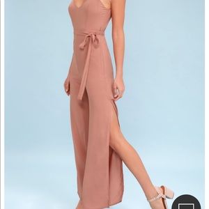 Lulu’s winning chic mauve pink jumpsuit